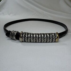 Vintage Vicenza Women's Italian Calfskin‎ Belt Size 28 Buckle